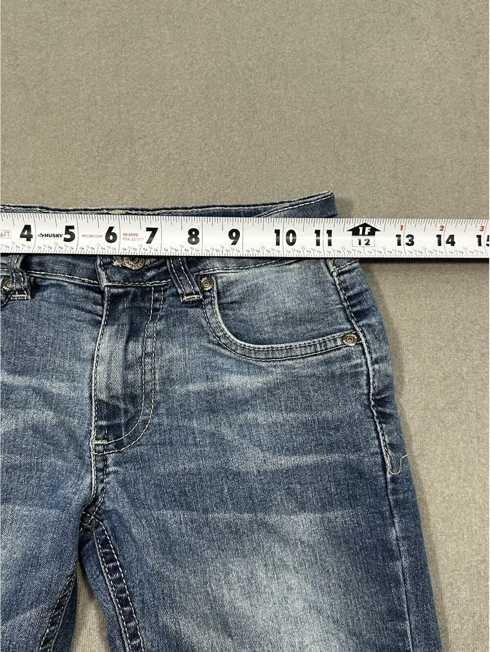 Lee Girls Skinny Fit 22x18 Straight Leg Jeans Size 6 Blue Stretch Denim